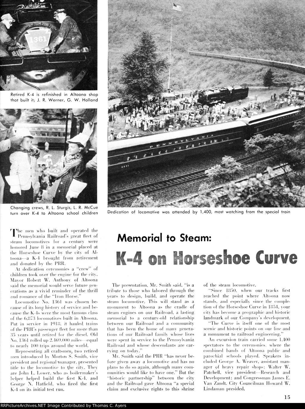 PRR "K-4 On Horseshoe Curve," Page 15, 1957